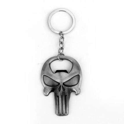 Vintage Skull Keychain Bottle Opener Metal Pendant Car Backpack Key Holder Gift