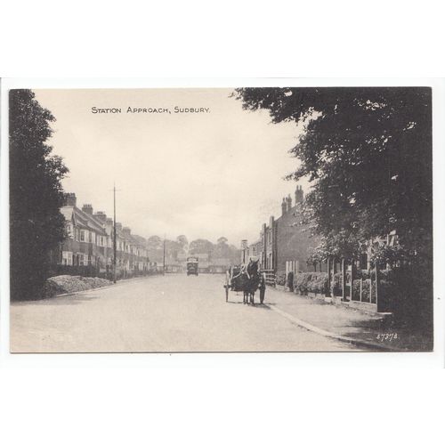 Station Approach Sudbury Nr Wembley Middlesex Postcard