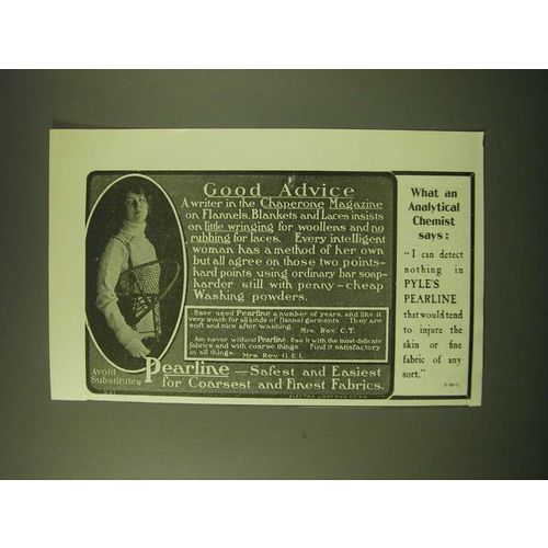 1902 Pearline Soap Ad - Good advice