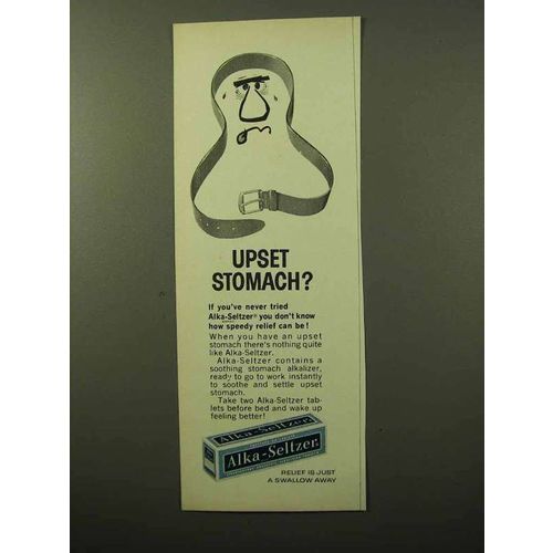1964 Alka-Seltzer Ad - Upset Stomach?