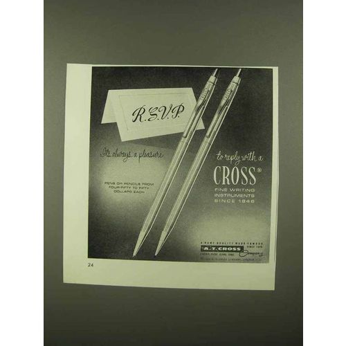 1965 Cross Pens Ad - It's Always a Pleasure