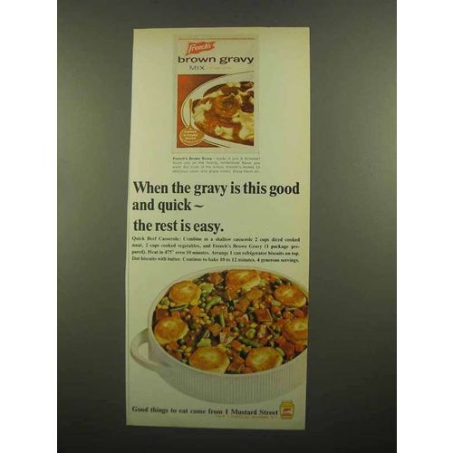 1965 French's Brown Gravy Mix Ad - When This Good