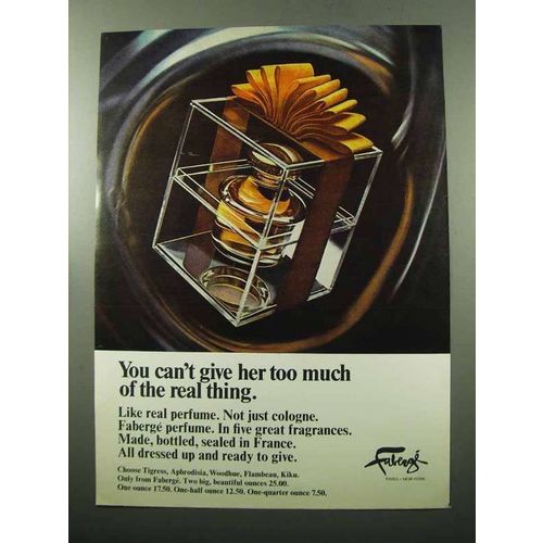 1969 Faberge Perfume Ad - Can't Give Her Too Much