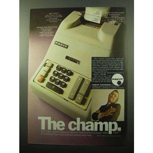 1969 Facit MX Multiplier Ad - The Champ