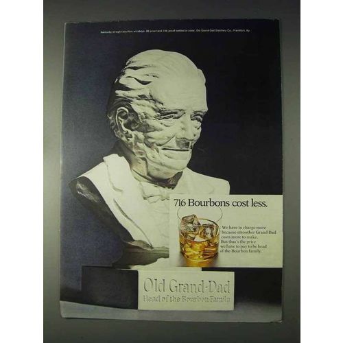 1970 Old Grand Dad Bourbon Ad - 716 Cost Less