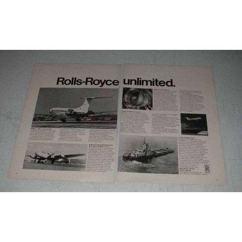 1970 Rolls-Royce Ad - RB.211 Fanjet, Nene Turbojet