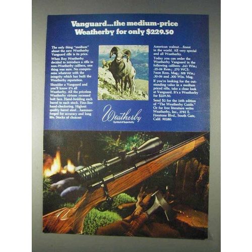1972 Weatherby Vanguard Rifle Ad - Medium-Price