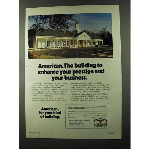1973 American Buildings Ad - Enhance Your Prestige