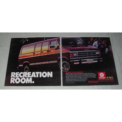 1987 Dodge Ram Wagon Ad - Recreation Room