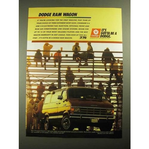 1987 Dodge Ram Wagon Ad