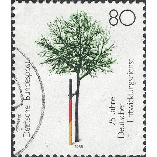 GERMANY, German Volunteer Service, white 1988, 80pf