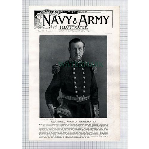 X1631) Vice Admiral Henry F Cleveland John Hay Commander Henry James - 1897