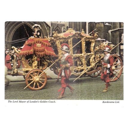 THE LORD MAYOR OF LONDON'S GOLDEN COACH, London unused postcard =