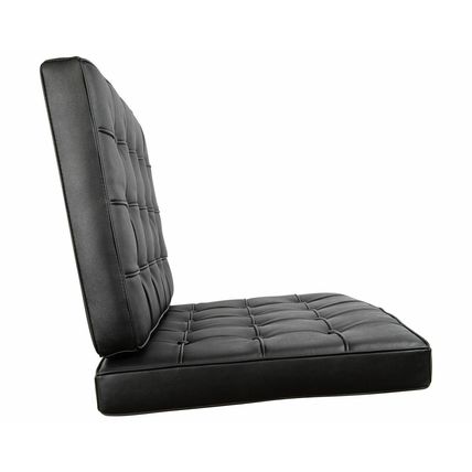 Black/White Genuine Leather/Match Replacement Cushions for Pavilion Style Chair