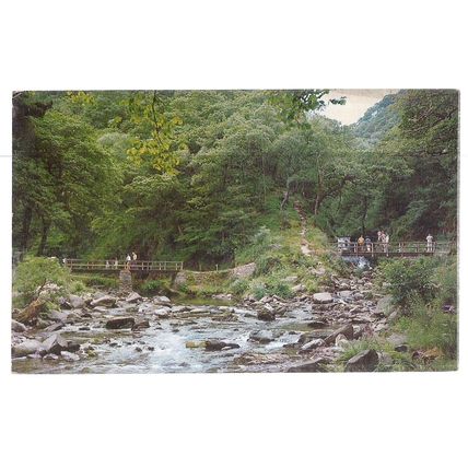 WATERSMEET, LYNMOUTH, DEVON used vintage postcard by Taw Valley.. 1971 pm =