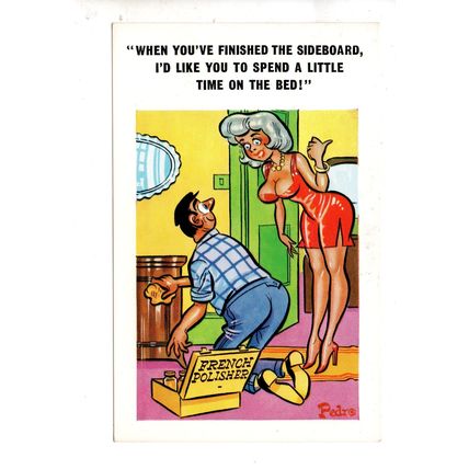 SAUCY SEASIDE COMIC POSTCARD by PEDRO PUBLISHED SUNNY PEDRO SERIES No.126 (3807)