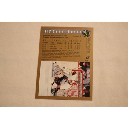 Sean Burke 1992 Classic 1992 Draft Picks 1 NO. 117