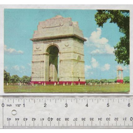 vintage postcard India Gate, Delhi, India