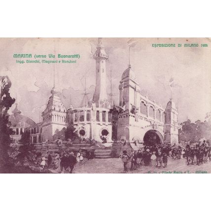 Marina Blanchi Magnani Rondoni Exposizone Milan 1906 Italy Postcard
