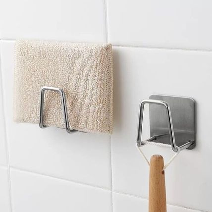 Kitchen Accessories Stainless Steel Sponge Racks Self Adhesive Kitchen Sink Spon