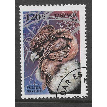 TANZANIA 1994 BIRDS OF PREY 120s ANDEAN CONDOR SG 1850 FINE USED#3