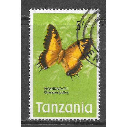 TANZANIA 5/- BUTTERFLY NYANDATATU USED