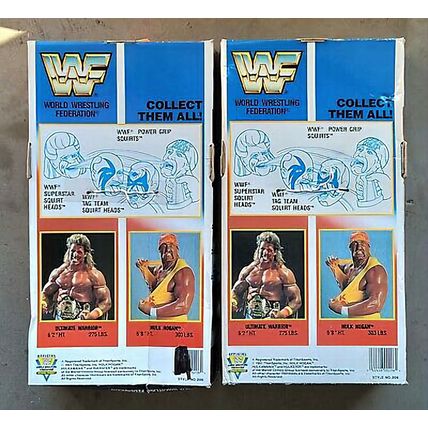 wwf ljn hasbro wrestling superstars 14" hulk hogan & ultimate warrior figures