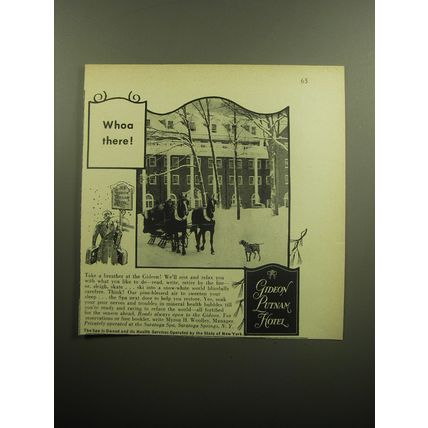 1958 Gideon Putnam Hotel Ad - Whoa There