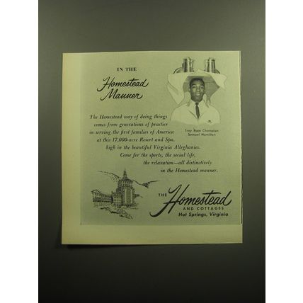 1958 The Homestead Resort Ad - In the Homestead Manor