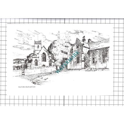 East Coker Church Somerset - 1980's Cutting / Print