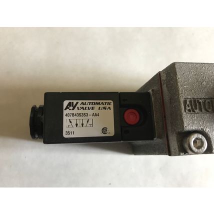 AUTOMATIC 407B43S3S3-AA4 PNEUMATIC SOLENOID VALVE SOL A7201-AA,7201-9AA,BU,SA,AE