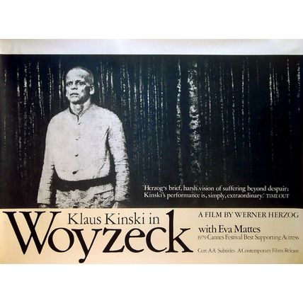 WOYZECK 1978 Klaus Kinski Eva Mattes WERNER HERZOG UK QUAD POSTER