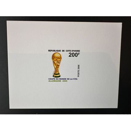 Côte d'Ivoire 2006 Mi. 1485 Epreuve de Luxe Coupe du Monde Football Allemagne