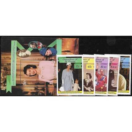 1987 SG 536/540+MS541 - MNH (**) - GRENADINES