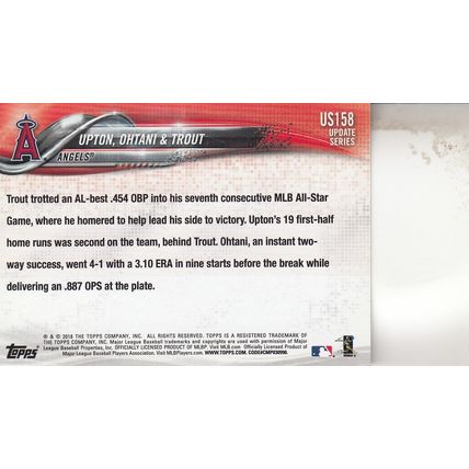 SHOHEI OHTANI, MIKE TROUT & JUSTIN UPTON 2018 AUTO LOS ANGELES ANGELS STARDOM