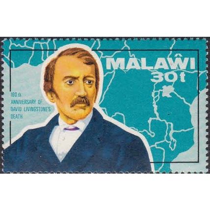 Malawi QEII 1973 Death 100th Livingstone Map 30t Unmounted Mint MNH SG 438 Stamp