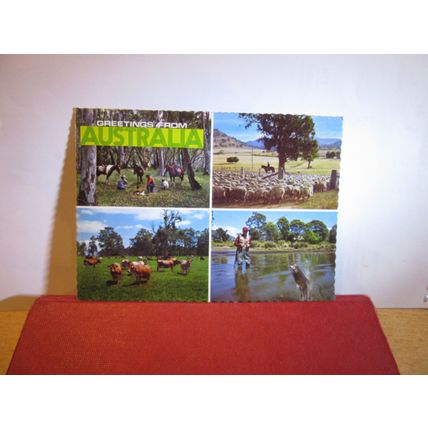 multiview, AUSTRALIA country used postcard MALAWI STAMP =