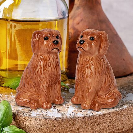 Cockapoo Dogs Salt and Pepper Pots Novelty Canine Cruet Set Boxed Shakers