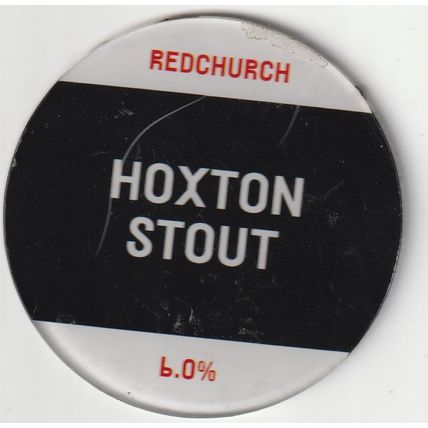 USED GLASS KEG CLIP FRONT - REDCHURCH BREWERY - HOXTON STOUT