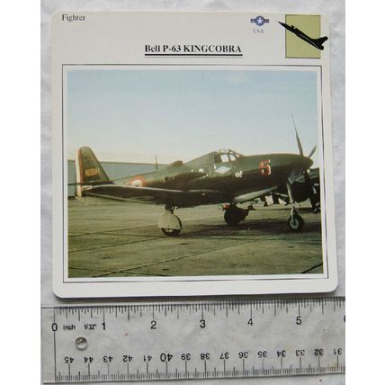 Bell P-63 Kingcobra - USA - Fighter - Collectors Club Card