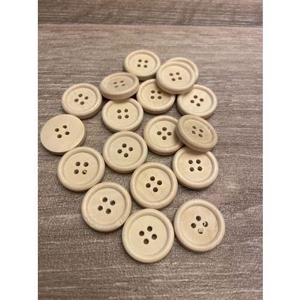 20mm Natural Wooden Buttons 4 Hole Sewing Scrapbooking Crafts Cardigan Knitting