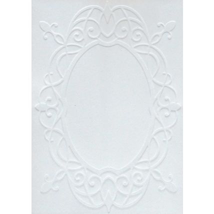 A6 Embossed Card. 10 Sheets. Frame. Cardmaking Scrapbooking Crafts Toppers