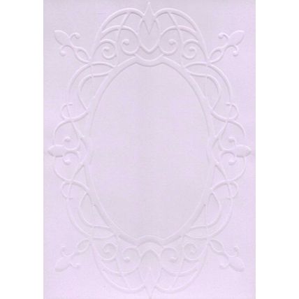A6 Embossed Card. 10 Sheets. Frame. Cardmaking Scrapbooking Crafts Toppers