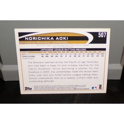 TOPPS 2012 NORCHIKA AOKI ROOKIE CARD #U507