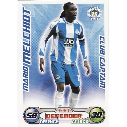 Match Attax Extra 2008/2009 Mario Melchiot Club Captain Wigan Athletic