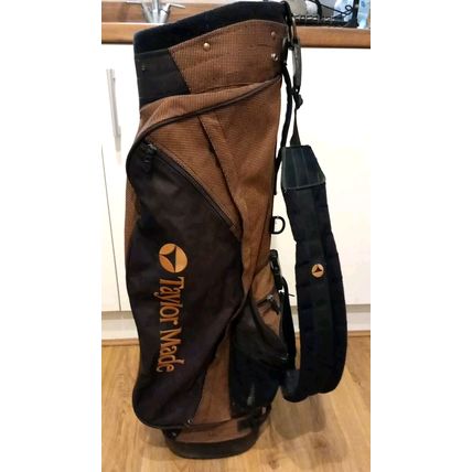 Vintage Taylormade Black Bronze Carry / Trolley Cart Golf club Bag Retro