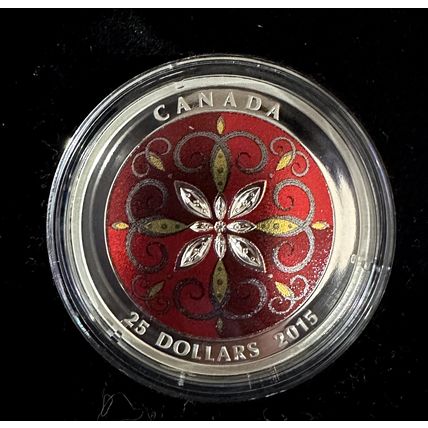 30.76 Grams Silver Collectible 2015 Christmas Ornament-Royal Canadian Mint