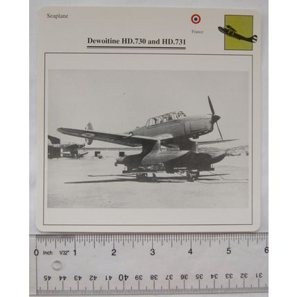 Dewoitine HD.730 & HD.731 - France - Seaplane - Collectors Club Card