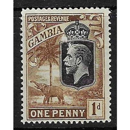 GAMBIA 1922-9 GV 1d MINT SG124