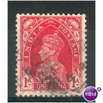 India 1937 - SG 250 - KGV1 1a red - used 1